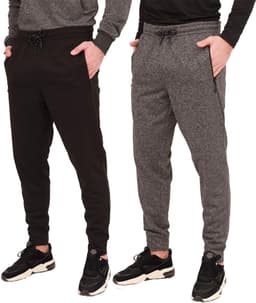 1 Pack2 Pack Mens Jogger Gym Sweatpants, Athletic Jogger Workout Pants for Men,Running Track Pants with Zipper Pockets image 5