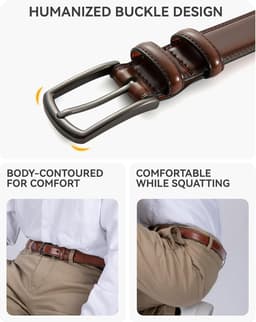 Belt Men - 1 1/8" Mens Belts Leather - Perfect Companion to Mens Dress Shoes Image