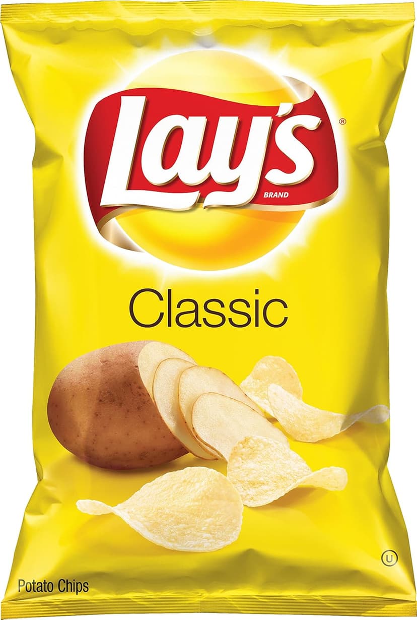 Lay's Classic Potato Chips, 8 oz Bag - Gluten Free Snack image 1