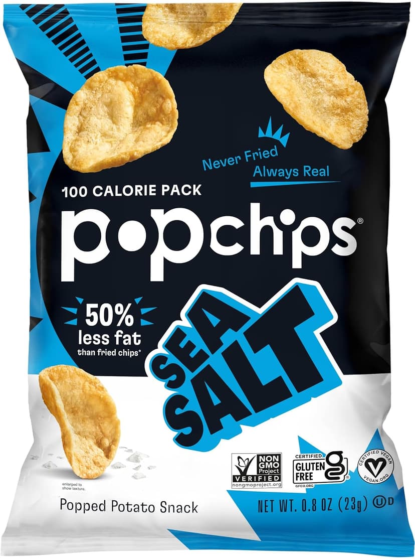 Popchips Sea Salt Potato Chips Single Serve 0.8 Ounce image 1
