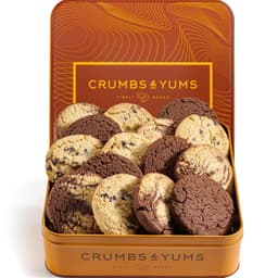 Cookies Gift Basket – Gourmet Assorted Cookies Tin with Marbel, Chocolate Chip and Brownie Flavors  Image