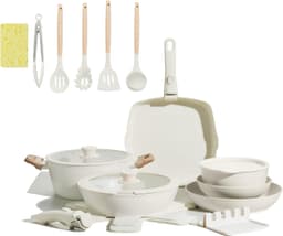 23PCS Ceramic Pots and Pans Set,Nonstick, Removable Handle Pots and Pans Set Image